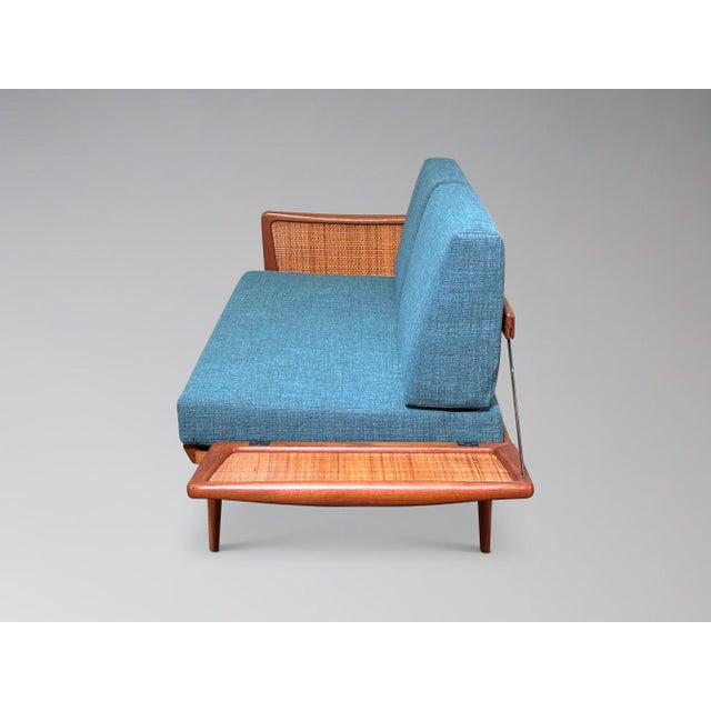 1960s Restored Vintage Teak and Cane Sofa Daybed by Peter Hvidt & Orla Molgaard-Nielsen Fd451 For Sale - Image 5 of 11