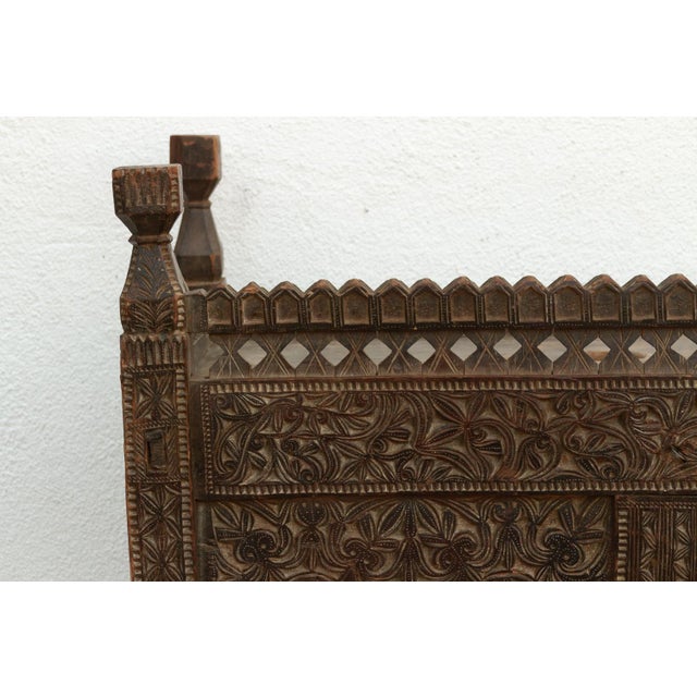 Antique Finely Carved Swat Valley Chest Cabinet For Sale - Image 4 of 15