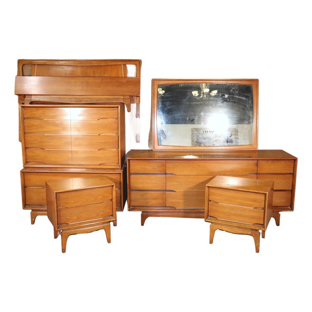 Mid 20th Century Kent Coffey "Forum" Series Bedroom Set - 6 Pieces For Sale