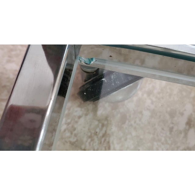 Milo Baughman Attributed Chrome and Glass Bar Cart C-1970s For Sale - Image 12 of 12