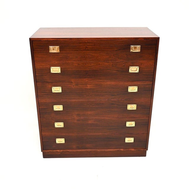 Vintage Danish Chest of Drawers with Secretary, 1960 For Sale - Image 4 of 11