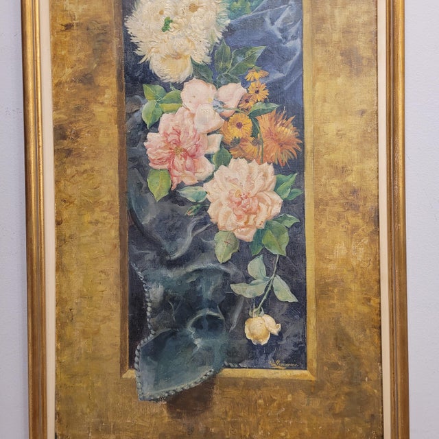 Fernando García Camoyano, Flowers, Early 20th Century, Oil on Canvas For Sale - Image 4 of 18