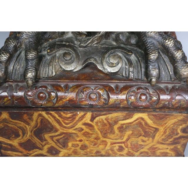 George II Style Giltwood and Grey Marble Eagle Console Tables - a Pair For Sale In Boston - Image 6 of 10