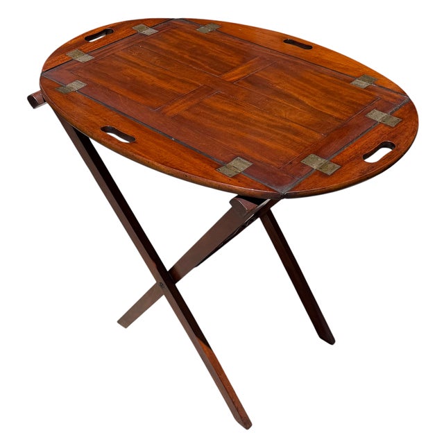 Antique Georgian Mahogany Butler's Tray on Stand, c.1800 For Sale - Image 4 of 4