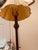 Metal Vintage 38” MCM Marbled Ornate Lamp With Pleated String Shade For Sale - Image 7 of 7