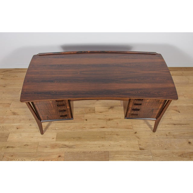 Mid-Century Modern Danish Rosewood Desk by Svend Åge Madsen for H.P. Hansen, Denmark, 1960s For Sale - Image 11 of 18