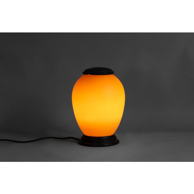 Red Mid-Century Modern Orange Table Lamp, 1950 For Sale - Image 8 of 8