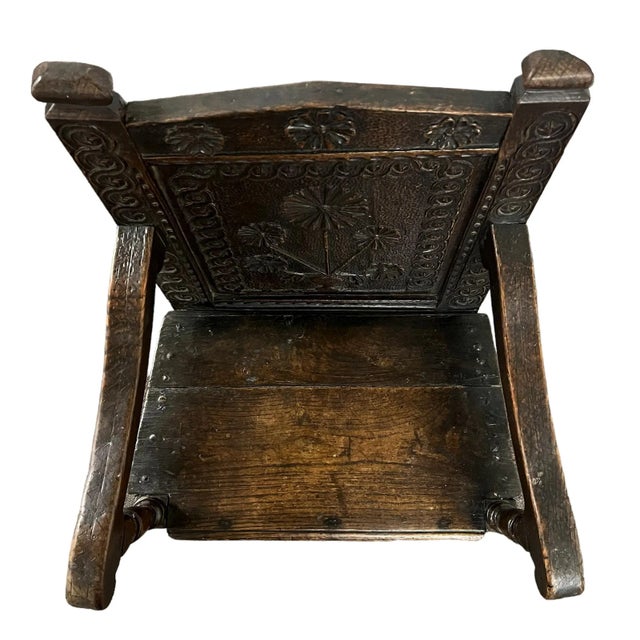 17th Century English Wainscot Armchair For Sale - Image 11 of 12
