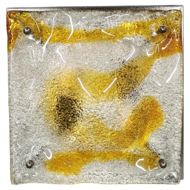 Murano Glass Flush Mount Wall Light from Mazzega, Italy, 1970s For Sale - Image 11 of 11