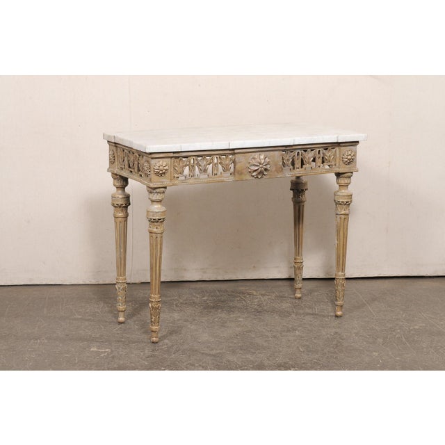 Italian 18th C. Italian Console W/ Orig. Marble Top For Sale - Image 3 of 12