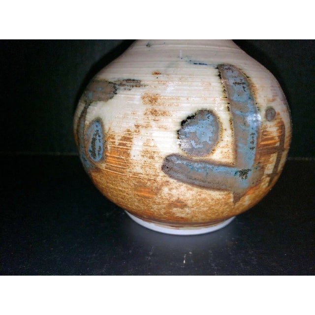 Vintage Art Studio Pottery Mid Century Modern Stoneware Bud Vase | Chairish