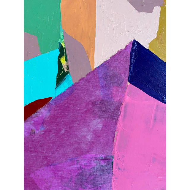 "Swing Set" 2024 Framed Mixed Media Painting by Jessalin Beutler For Sale In Seattle - Image 6 of 7