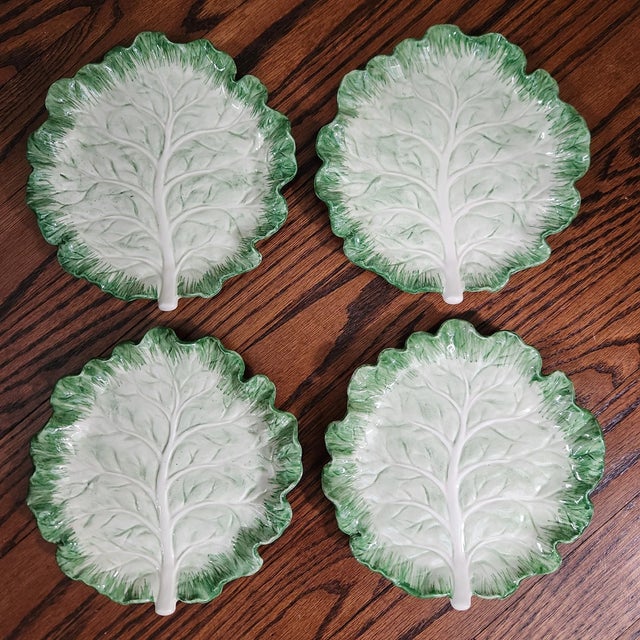 The perfect little cabbage leaf you’ve been hunting for! This is the classic 1980s–early 1990s Fitz & Floyd ironstone...