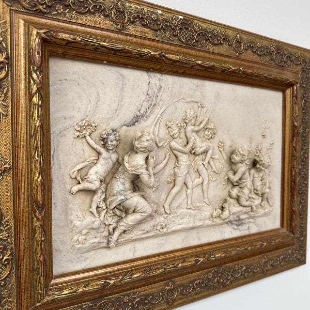 J.P.Myers 1882 Manufacturers - Relief Tableau in Alabaster Dust For Sale - Image 4 of 10