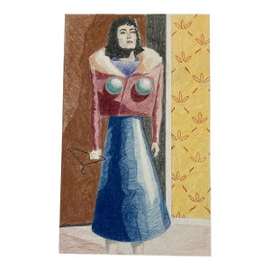 1970’s Original Joan Crawford “Mommy Dearest “ Colored Pencil Illustration