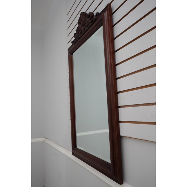 Age: Approx: 30 Years Old Details: Solid Mahogany Beveled Glass Mirror Quality Construction Un-Marked As To Manufacture...