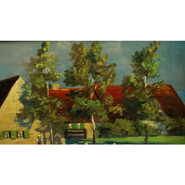 1920s Otto Dill, Rural Landscape, 20th Century, Oil Painting on Cardboard For Sale - Image 5 of 18