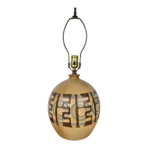 Late 20th Century Elspeth Cohen for Lapid Pottery Israel Stoneware Abstract Lamp