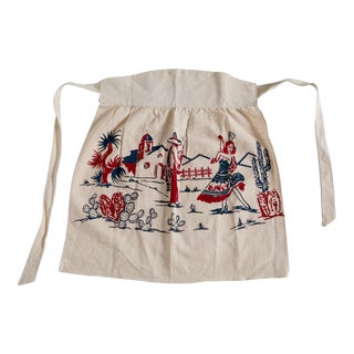 1940s Japanese Linen Apron For Sale