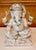 White Indian Antique Carved Marble Ganesh Statue For Sale - Image 8 of 16