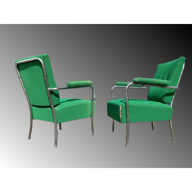 Green Set of Vintage Armchairs in Bauhaus Style by Joseph Perestegi, 1960s For Sale - Image 8 of 18