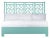 Chippendale Chippendale Bed King - Turquoise For Sale - Image 3 of 3