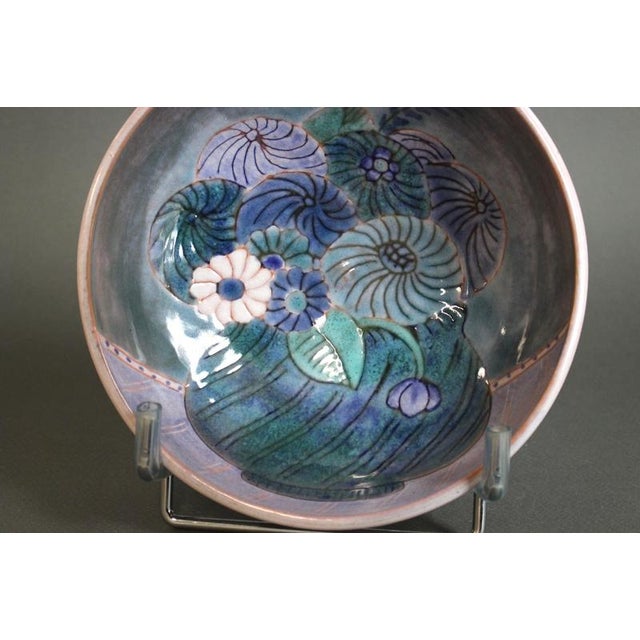 Blue French Ceramic Bowl by the Cloutier Brothers, 1970s For Sale - Image 8 of 15