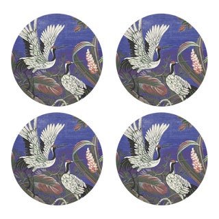 Summer Palace Nortan, 16" Round Pebble Placemats, Set of 4 For Sale