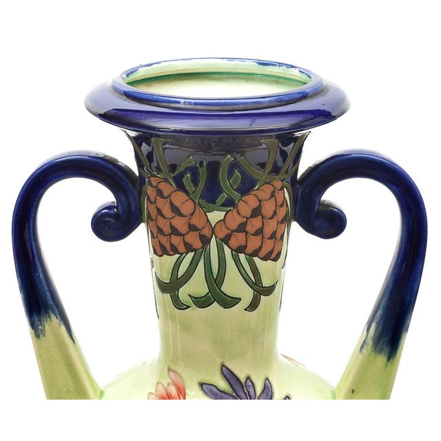 Art Nouveau Amphora Vases from Longchamp, 1900s, Set of 2 For Sale - Image 6 of 16