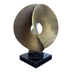 Brazilian Organic Modern Abstract Sculpture on Granite Base, 1980s