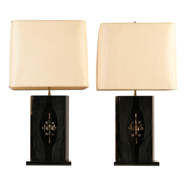 Table Lamps by Jean Claude Dresse, 1970s, Set of 2 For Sale