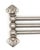 Vintage wall mounted towel bar with three swing out arms in nickel plated brass. Wall brackets on top and bottom, with two...
