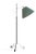 Art Deco Scandinavian Floor Lamp in Wrought Iron with Pleated Shade, 1930s For Sale