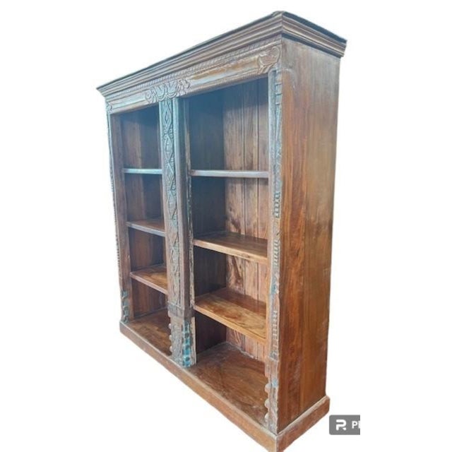 Rustic Solid Wood Repurposed Display Cabinet | Chairish
