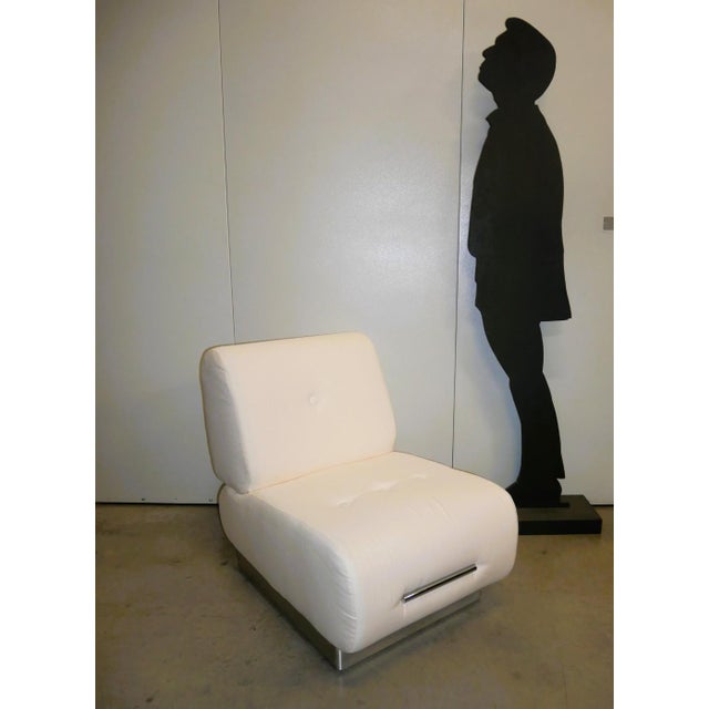 Vintage Lounge Chair in White, 1970s For Sale - Image 4 of 15
