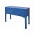 Asian Oriental Bright Blue Long Moon Face 4 Drawers Slim Foyer Table For Sale - Image 3 of 7
