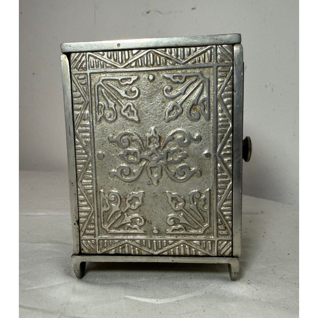 Antique 19th Century Ornate Cast Iron Security Safe Deposit Lockable Still Bank For Sale - Image 10 of 12