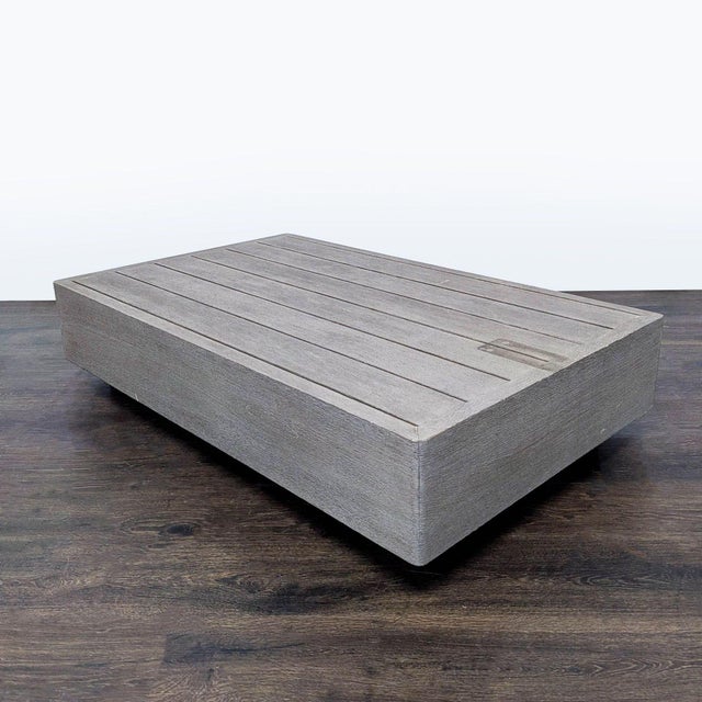 Modern Restoration Hardware Maya Weathered Teak Modern Outdoor Coffee Table For Sale - Image 3 of 11