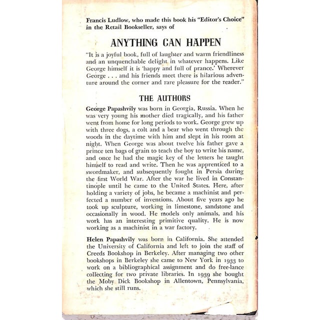 1940s "Anything Can Happen" 1945 Papashvily, George & Helen For Sale - Image 5 of 5