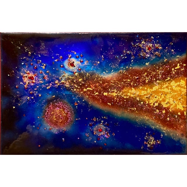 "Birth of the Cosmos" Original Painting, Framed. For Sale - Image 9 of 9