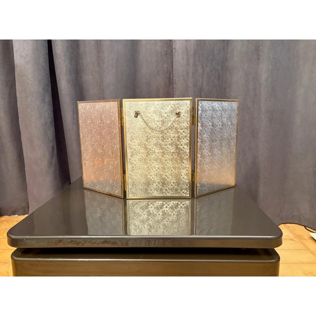 Metal Triptych of Mirrors, France, 1930s For Sale - Image 7 of 18