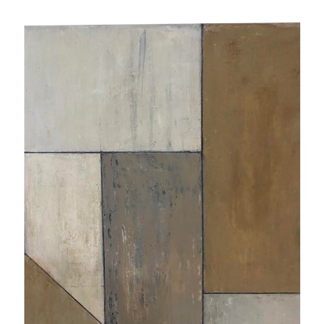 Contemporary Abstract Geometric Oil Painting by Stephen Cimini For Sale - Image 4 of 10