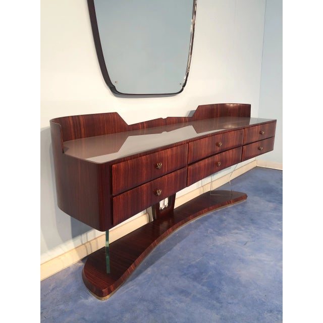 Mid-Century Italian Sideboard in Rosewood with Mirror by Vittorio Dassi, 1950s For Sale - Image 17 of 18