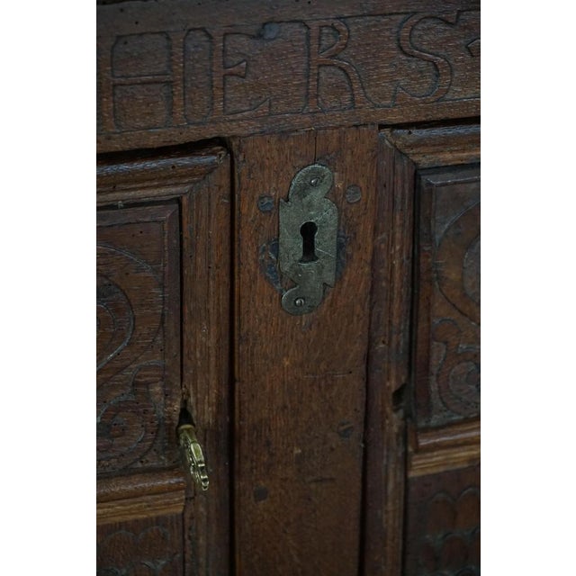 Danish Baroque Oak Sideboard with Carved Details, 1750s For Sale - Image 9 of 17
