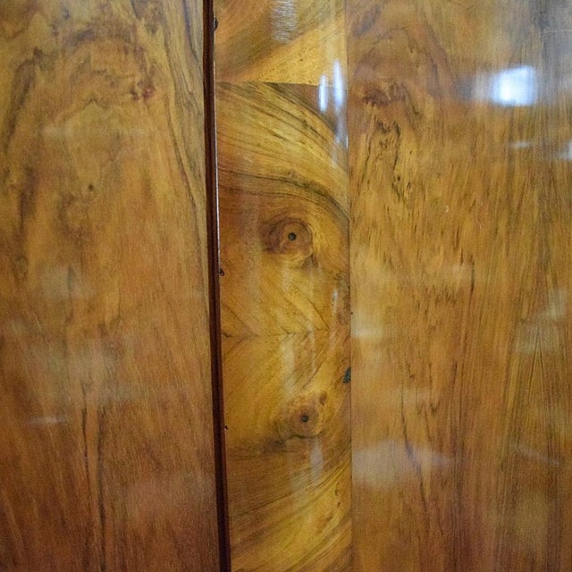 Brown Biedermeier-Style Wardrobe in Wood For Sale - Image 8 of 12