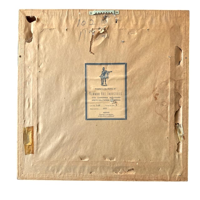 Wood Mid 20th Century Classical Wall Relief Plaques by Newman Art Industries, Set of 2 For Sale - Image 7 of 7