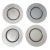 Add a touch of elegance to your dinner table with this set of six Pottery Barn shimmering gray/silver glass charger...