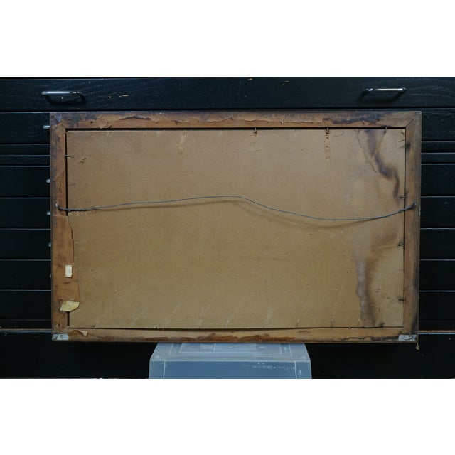 Printmaking Materials Antique George William Bohde on the Bluff Colored Landscape Etching 28" For Sale - Image 7 of 10