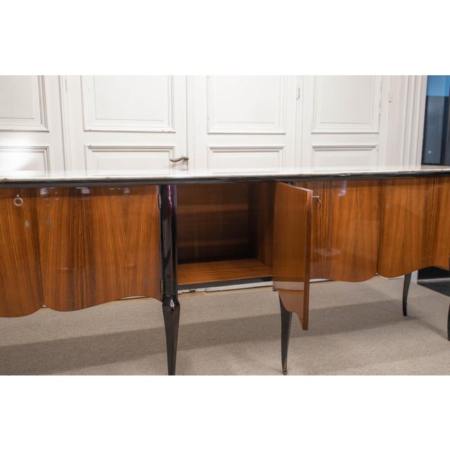 Louis XV French Sideboard with Marble Top, 1940s For Sale - Image 6 of 14