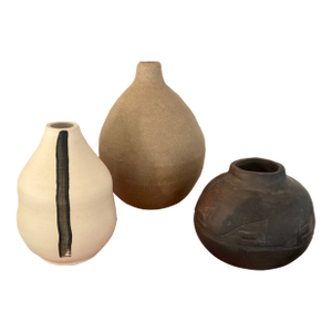 Vintage Art Studio Pottery Vessels- A Set of 3